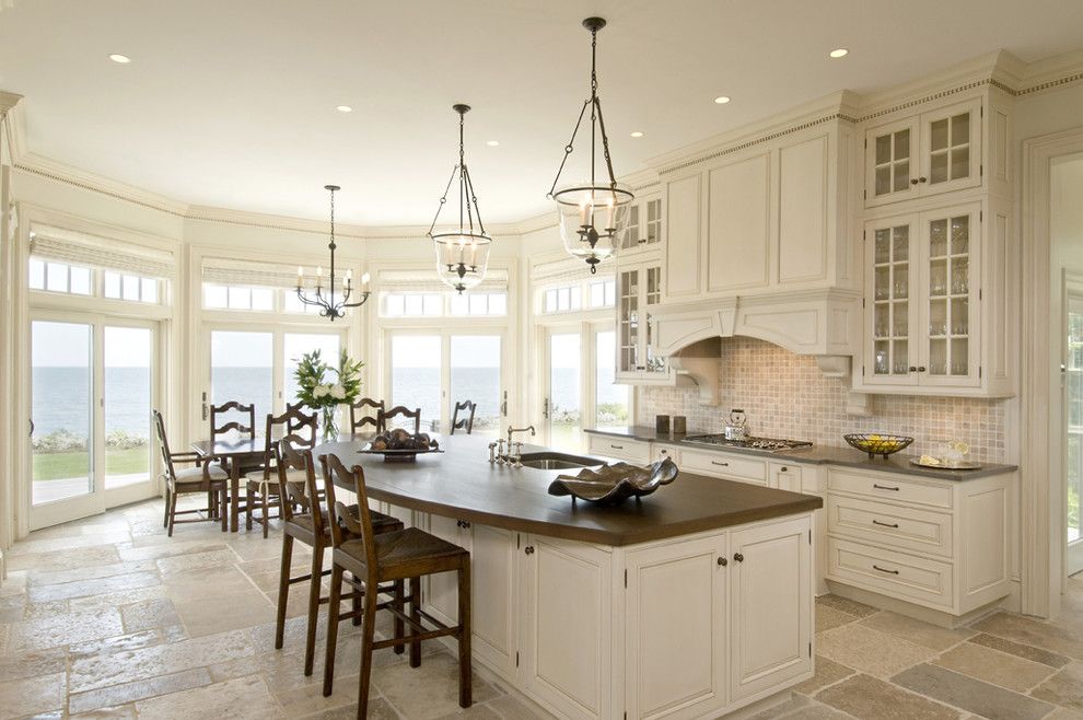 Boston Points of Interest for a Traditional Kitchen with a Dining Table and Premier by Venegas and Company