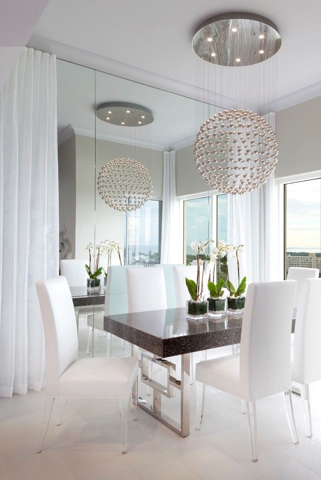 Directv Rio for a Contemporary Dining Room with a White Curtains and Bay Beach Lane by Mingle