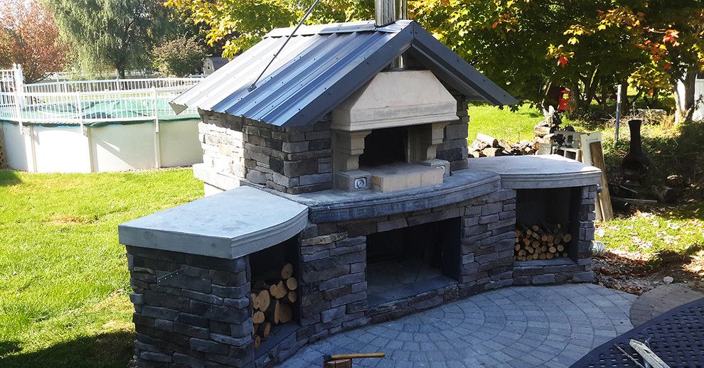 Forno Bravo for a  Spaces with a Pizza Oven Outdoors and Forno Bravo Casa Wood Fire Oven Kit by Forno Bravo
