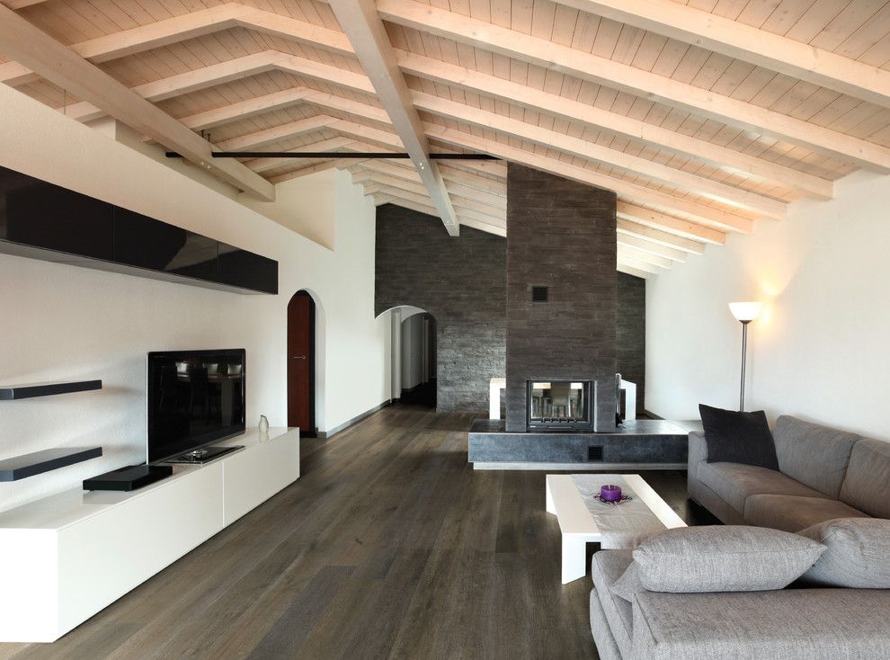 Hallmark Flooring for a Contemporary Living Room with a Hand Applied and Del Mar Alta Vista Hardwood Flooring Collection From Hallmark Floors Inc by Hallmark Floors