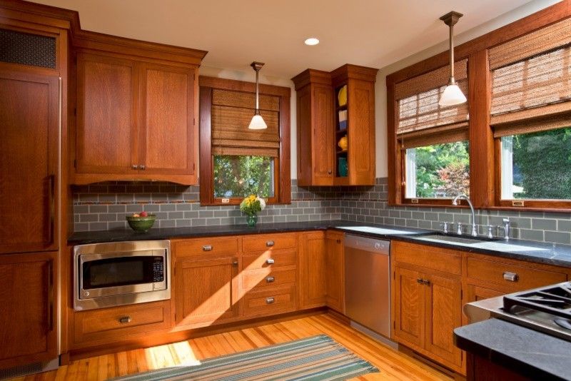 Pittsburgh Paints for a Traditional Kitchen with a Traditional and Culinary Craftsman by Teakwood Builders, Inc.