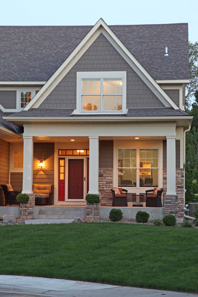 Timberline Construction for a Traditional Exterior with a Gray Shingle Siding and Ridgeview by Ridge Creek Custom Homes