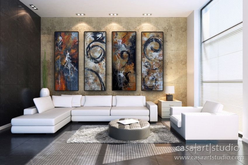 Casa Tua Miami for a Contemporary Living Room with a Modern Artwork and Canvas by Casa Art Studio