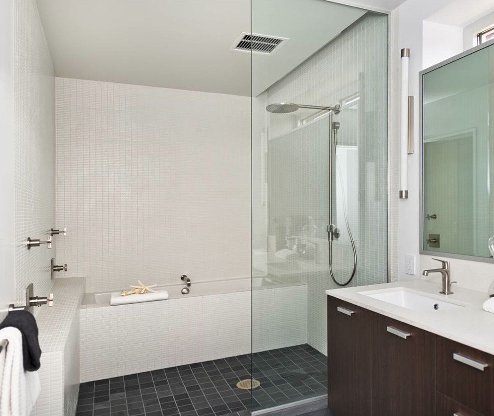 Hotel St Cecilia for a Modern Bathroom with a Glossy Cabinets and 750 2nd St. San Francisco by European Cabinets & Design Studios