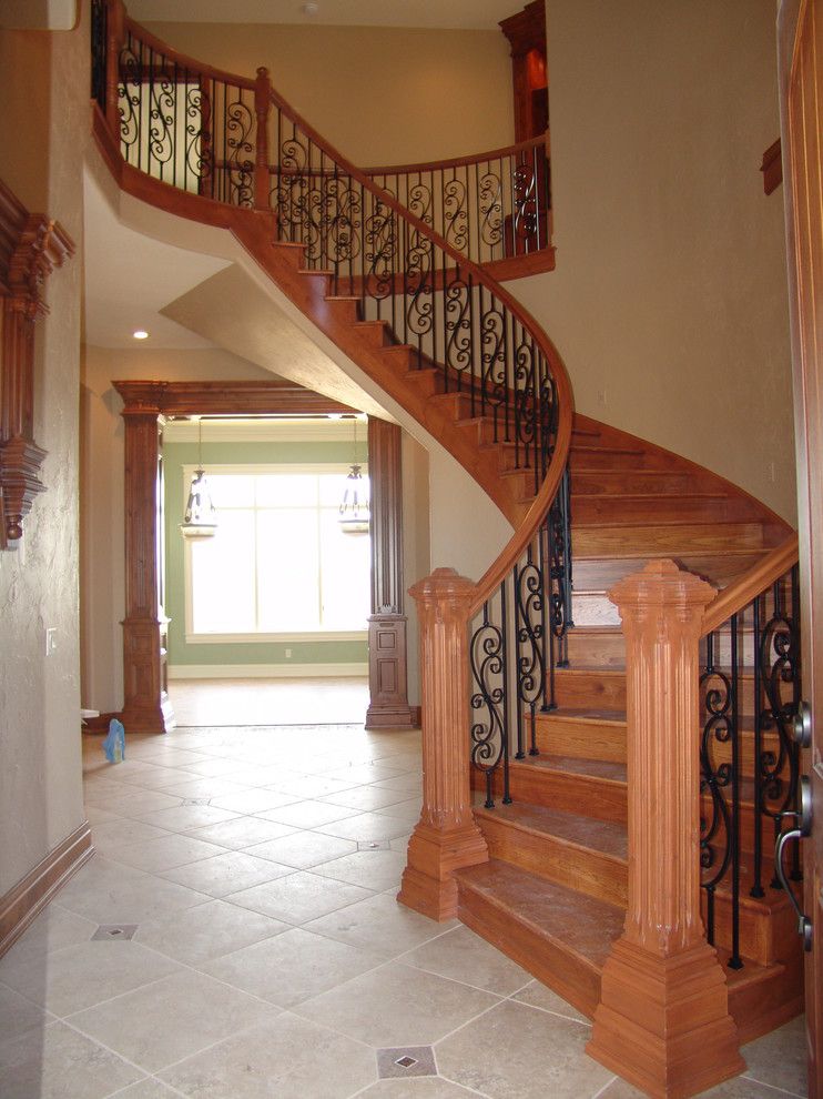 Iowa Realty Des Moines Iowa for a Traditional Staircase with a Design and Des Moines Residence by Concepts in Design Inc.