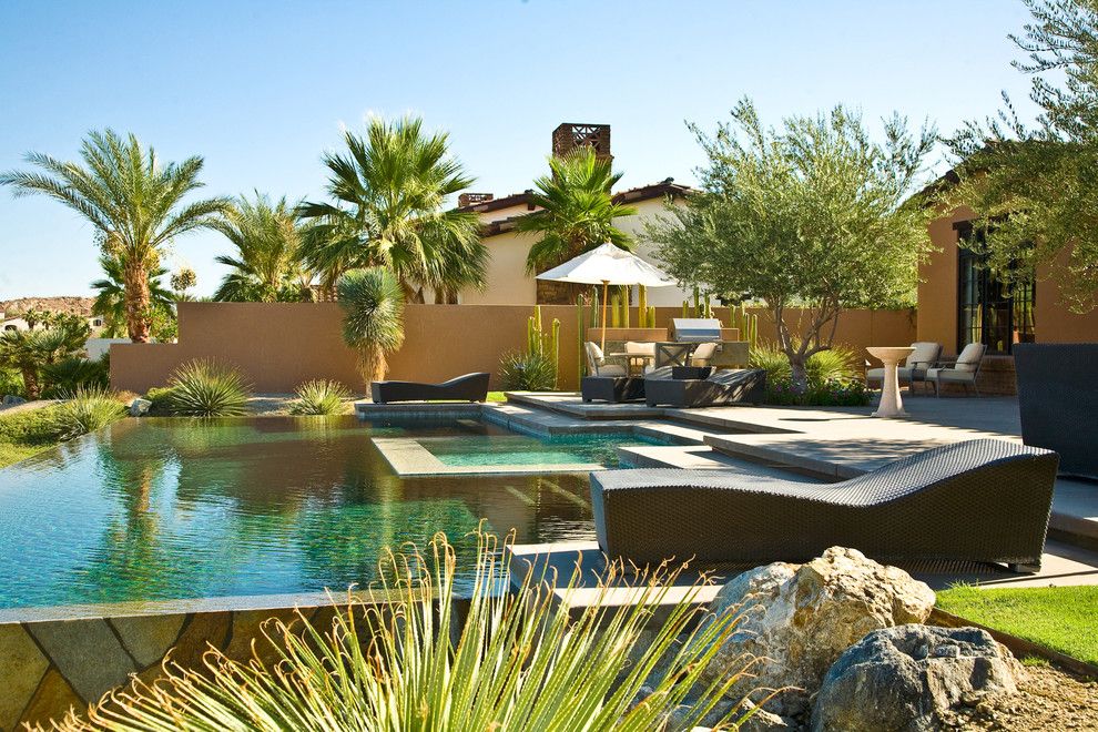 Los Gatos Spa for a Mediterranean Pool with a Garden Wall and Rancho Mirage Villas by Sennikoff Architects, Inc.