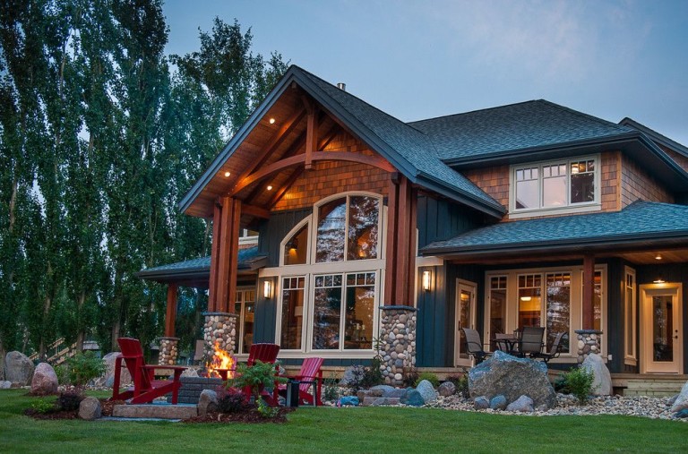 Oregon Decorative Rock for a Rustic Exterior with a Boulders and Saskatchewan Lakeside Retreat ...