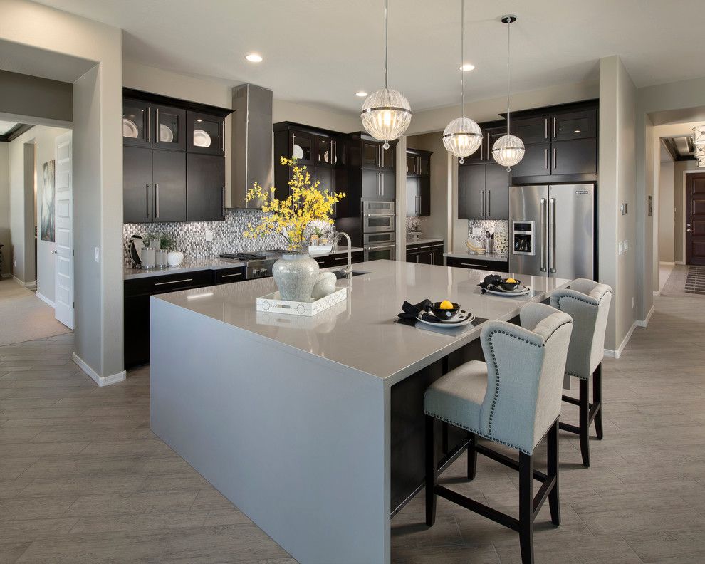 Ryland Homes Az for a Contemporary Kitchen with a Pendant Lighting and Annapolis Plan at Victoria | Phoenix, Az by Meritage Homes
