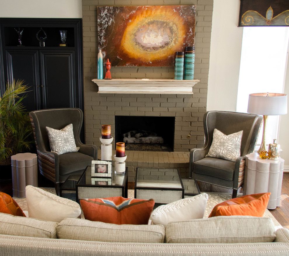 Tommy Bahamas Palm Desert for a Eclectic Family Room with a Fun and Olivia's Family Room by Kevin Twitty Interiors