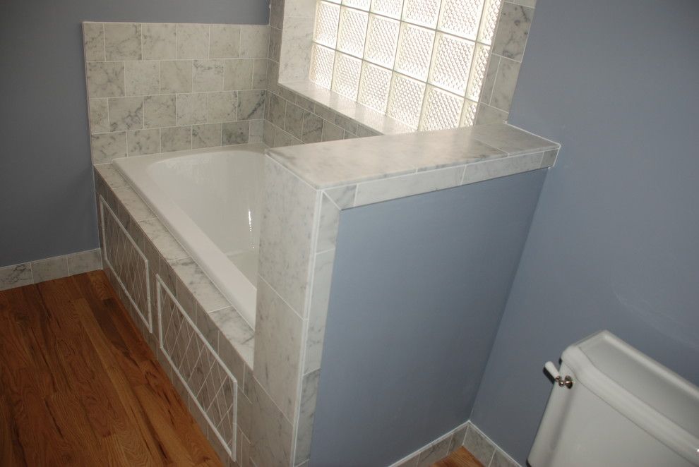 Waterworks Denver for a Mediterranean Bathroom with a Marble and 2 by Knapp Tile and Marble